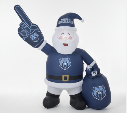 Memphis Grizzlies Fan Santa Inflatable